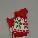 KYEESE Dog Christmas Sweater, Warm Turtleneck Dog Sweater for Small Dogs Boy Girl with Snowflake & Reindeer Pattern, Cozy Winter Knitwear with Leash Hole, Festive Holiday Outfit, Small (Small (4-7lbs))