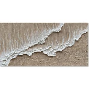NANKAI Art Hand Painted Beach Ocean Wave Landscape Oil Painting Modern Abstract Canvas Art Mural Family Wall Art Deco 30x60 inches (Nkhb197)