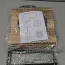 Aubeco Chip Rack Display Stand, 5 Tiers 60 Adjustable Clips Chip Holder, 360°Rotating Wooden Base Snack Organizer for Concession Stand, Retail, Countertop, Party, with Message Board