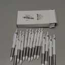 PILOT Acroball PureWhite Advanced Ink Refillable & Retractable Ball Point Pens with Silver Accents, Fine Point, Black Ink, 14-Pack (14694)