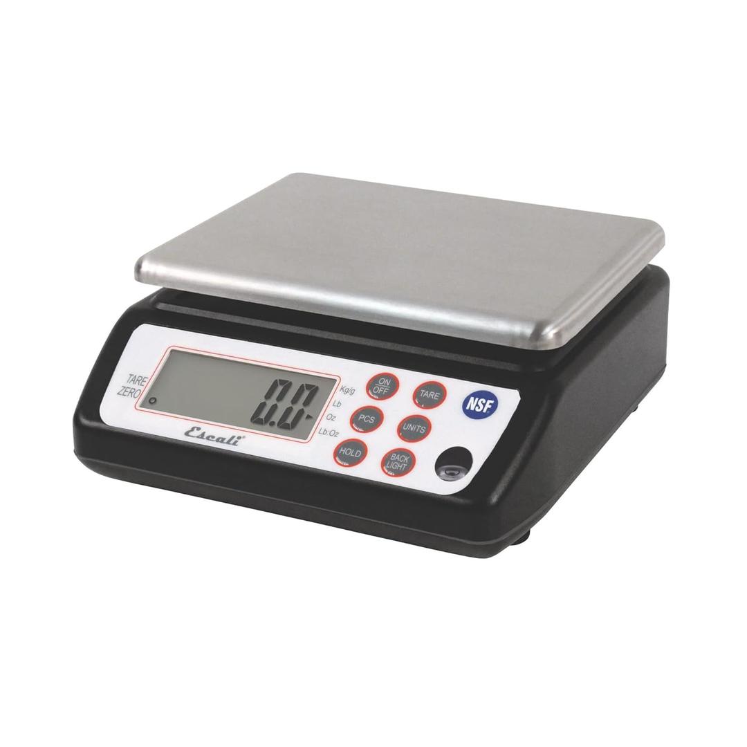 San Jamar SCDG33BK Square Professional Digital Scale, Black with Stainless Steel Platform