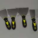 Putty Knife, 4Pcs Spackle Knife Set (2, 3, 4, 5 in), Stainless Steel Paint Scraper, Taping Knife Tool for Repairing Drywall, Removing Wallpaper, Applying Putty, Plaster, Cement, Adhesive