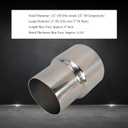 SSN Exhaust Pipe Reducer Component Adapter 2.5 Inch ID to 3.0 Inch ID Polished 304 Stainless Steel Universal ID 2.5" to ID 3.0" Exhaust Pipe Reducer Adapter 4 Inch Length-Pair