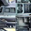 Custom Liner for Toyota Tundra Accessories 2022 2023 2024 2025 2026 Cup Holder Inserts Center Console Liner Mats Non-Slip Door Pocket Mats Protector Pad 30Pcs (Black Trim)