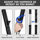 FDW Adjustable Hammock Chair Stand Hammock Stand Only Hanging Chair Stand Swing Chair Stand for Indoor/Outdoor Patio Yard