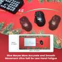 2 x HONKID Desk Mat, Christmas Mouse Pad, Desk Matt for Desktop, Red Desk Pad Mat, Large Mouse Pad for Desk, Anti-Slip Big Mousepad with Stitched Edges, Desk Mat Sets for Women Office(Red)