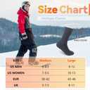 Sunew 4 Pairs Thermal Socks Skiing Snowboarding Hiking Mens Womens 7X Warmer Winter Crew Boot Socks