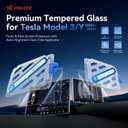 YONZEE Screen Protector for Tesla Model 3 Highland & Model Y Juniper 20242026, HD Tempered Glass Front & Rear Screen Protectors with Alignment Kit, 9H Hardness, Anti-Scratch, Crystal Clear Display