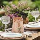 Chunful Wooden Wedding Table Numbers 1-10 for Wedding Reception, 4"x6" Rustic Eucalyptus & Floral Table Number Double-sided Signs for Centerpiece, Banquet, Party Decoration(Flowers Style)