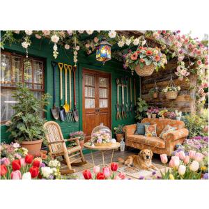 Garden Retreat Puzzles for Adults 1000 Pieces,Challenging Jigsaw Puzzles for Adults,Difficult Impossible Puzzle for Family Game Night,Recycled Paper Jigsaw Puzzle,Gifts for Boys Girls