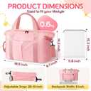 Duffle Bag for Travel, Carry-on Travel Bag with Trolley Sleeve, Sport Gym Bag for Women, Overnight Bag for Men, Hospital Bag for Labor and Delivery (Pink)