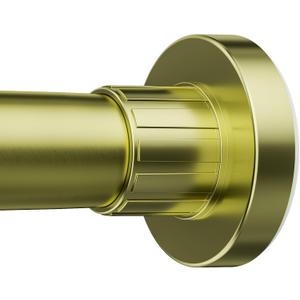 Ausemku Shower Curtain Rod 32-80 Inch Adjustable - 1 Inch Diameter Heavy Duty No drill Spring Tension Shower Rod, Non-Slip Rustproof Telescopic Rod for Bathroom, Gold