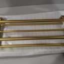 Alise Towel Rack, Towel Hanger with Double Towel Bars, Wall Mount Tower Holder for Bathroom and Lavatory, SUS 304 Stainless Steel Towel Shelf, Brushed Gold Finish, 20-Inch