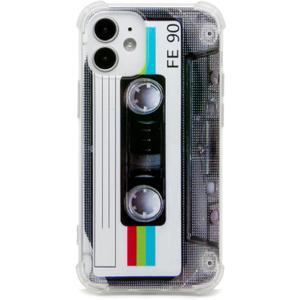Case for iPhone 12 Mini Matte Finish Heavy Duty Soft Back Cover with Reinforced Corners TPU Soft Bumper Retro Cassette Tape Case Compatible with iPhone 12 Mini