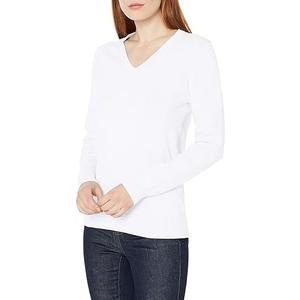 Amazon Essentials Women's Lightweight Long-Sleeve V-Neck Cotton Sweater, Size: L