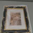 PHAREGE Vintage Picture Frame 8x10 Black Gold, 8 by 10 Ornate Decorative Antique Frame with Mat for 5x7 Photo, Fancy Matted Frame for Desktop or Wall, Horizontal or Vertical