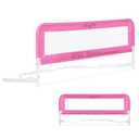 Dream On Me Adjustable Mesh Bed Rail, Two Height Levels, Ready To Use, Compatible with Twin Size Beds, All Steel construction, Equipped with Guard Gap, Durable Nylon Fabric Mesh, Pink