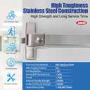 31" Commercial Push Bar Panic Exit Device (304 Stainless Steel) - Panic Bars for Exit Doors with Exterior Lever - Emergency Exit Panic Door Hardware for 31"-47" Wooden/Metal Doors