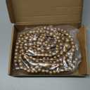 12 Feet Christmas Wooden Beads Garland Round Craft Farmhouse Vintage Wood Bead Garlands for Xmas Decoration Supplies(Coffee)