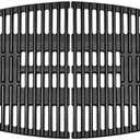 Barbqtime 7644 Grill Grates for Weber Q100, Q1000, Q120, Q1200, Q1400 Series Gas Grill, Cast Iron Cooking Grates Replacement for Weber 50060301, 386000, 50060001, 51010001, 51060001