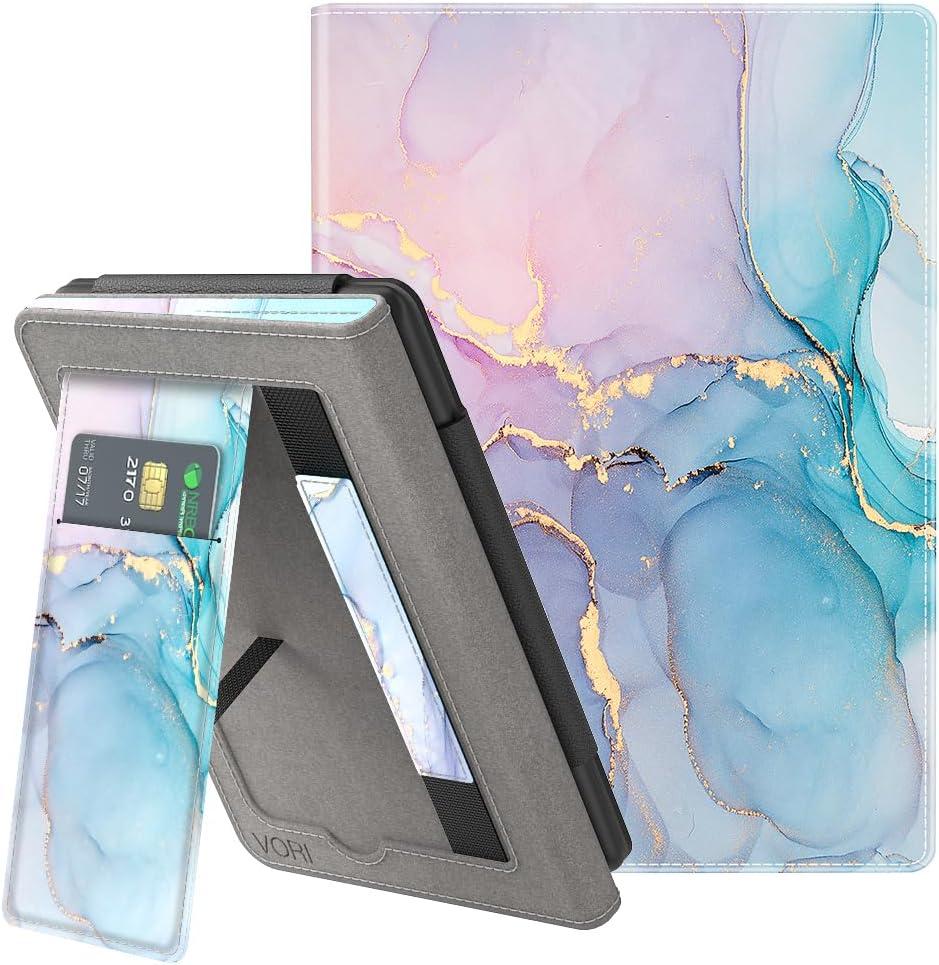 VORI Stand Case for 6" Kindle Paperwhite (Fits 10th Generation 2018 / All Paperwhite Generations Prior to 2018) PU Leather Case Smart Cover with Auto-Wake/Sleep and Hand Strap, Dreamy Marble