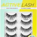 Ardell Active Lash - Pump’n, False Eyelashes, Cat Eye Lashes Wispy, Water-Resistant, Lightweight, 4 pairs, 1-Pack