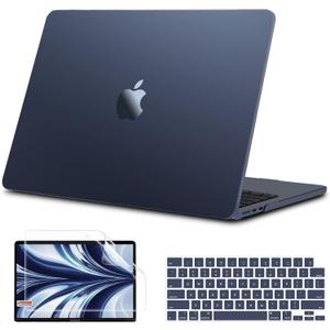 B BELK Compatible with MacBook Air 13 inch Case M5 2026 2025-2022 M4 M3 M2 A3449 A3240 A3113 A2681,[100% Official Color] [Slim Armor] Plastic Hard Shell Case for MacBook Air 13.6 inch, Midnight Clear