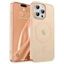SUPFINE Magnetic for iPhone 15 Pro Case (Compatible with MagSafe) (Military Grade Drop Protection) Translucent Matte Shockproof Phone Cover,Sand Pink