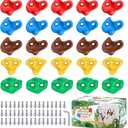 TOPNEW 25PCS Rock Climbing Holds for Kids, Large Climbing Holds for Play Set, Swingset - Adult Rock Wall Holds with Mounting Hardware for Indoor Outdoor Rock Climbing Wall