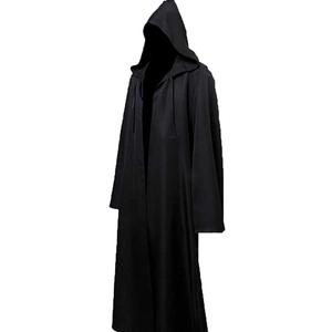 Joyshop Mens Halloween Witch Cosplay Robe Costume Adult Hooded Cloak Cape, Black, 4XLarge
