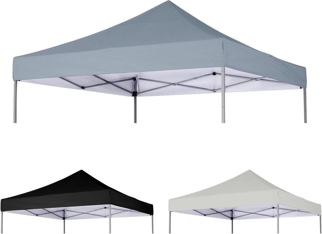 10x10 Canopy Replacement Cover, Waterproof Pop Up Tent With Ropes, Instant Sunshade Sliver Coated Oxford Cloth for Outdoor Garden Patio Camping (Grey, Top Only) 10x10 Canopy Replacement Cover, Waterproof Pop Up Tent With Ropes, Instant Sunshade Sliver Coated Oxford Cloth for Outdoor Garden Patio Camping (Grey, Top Only)