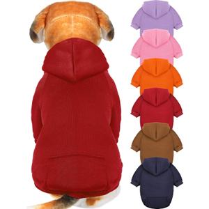 6 Pieces Dog Hoodie Dog Clothes Sweaters with Hat, Pet Winter Clothes Warm Hoodies Coat Sweater for Small Dogs Chihuahua(S)