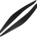 X AUTOHAUX 1 Pair Headlight Eye Lid Cover Decoration Styling Sticker for BMW F10 F11 5 Series 2010-2016 Carbon Fiber Pattern Eyebrows Black