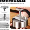 Hamburger Press Patty Maker,304 Stainless Steel Burger Press Patty Maker, Non-Stick Patty Maker for Beef, Hamburger Patties, Meat (4.5inch)