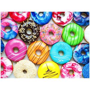 500 Pieces Assorted Cupcake Jigsaw Puzzle for Adults and Kids Big Size Gift Idea (Donuts)