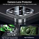 Esanik [2+2 Pack for iPhone 13 Pro Max Tempered Glass Screen Protector & Camera Lens Cover - Military-Grade 9H Hardness, HD Clear, Anti-Scratch, Flawless Fit Tray