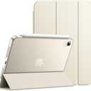 JETech Case for iPad mini (A17 Pro, 2024 Model, 7th Generation) / mini 6 (2021 Model, 6th Generation), Slim Stand Hard Back Shell Smart Cover with Auto Wake/Sleep (Starlight)