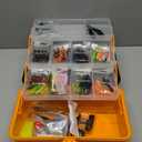 PLUSINNO Large 4-Layer Tackle Box with Tackle Included, 547Pcs Fishing Lures Kit - Pliers, Crankbait, Hooks, Weights & Accessories - Freshwater Bass Fishing Bait Lure Gear and Equipment, Gift for Men