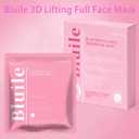 3D Lifting Full Face Mask, Collagen Lift-Up Mask for Skin Firming Appearance & Intense Hydration, for a Radiant Glow, Smooth & Glowing Skin, 4 Sheet Pack (1 box)