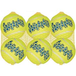 KONG Air Squeakers Tennis Balls Large - 3" Diameter (2 Pack) - Pack of 3
