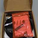 Drink Table, Small Pedestal Side Table, Round Cocktail Table, Circle Accent End Table with Metal Base, for Small Spaces (1, Black Marble)