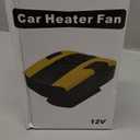 Car Heater, 12V Portable Heater for Car Fast Heating Defogging & Defrosting, 2-In-1 Heating & Natural Wind Car Defroster, 360° Rotary Portable Car Heater with Automatic Power-off Protection