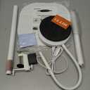 HITTI 10X Magnifying Glass with Light and Clamp, Hands Free Magnifying Floor Lamp with Flexible Gooseneck, 3 Color Stepless Dimmable LED Lighted Magnifier Light Stand for Esthetician Craft Close Works