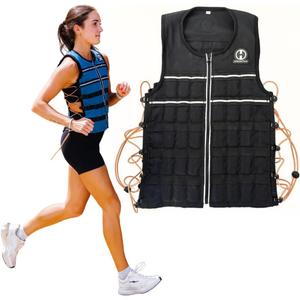 Hyperwear Hyper Vest ELITE Thin Weighted Vest, Black, XL, 10 lb