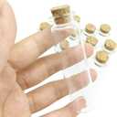 Mini Glass Bottles with Cork Stoppers, Small Jars with Cork Lids, Tiny Glass Bottles, DIY Wedding Wishing Bottle Message Vial for Sand Art Crafts Home Party Decorations 20ML Pack of 5