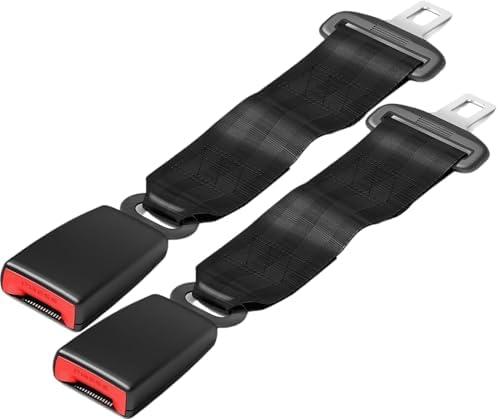 KBBYT 4Pcs Universal Car Belt Shoulder Extender Strap Pad, 14.09IN Soft and Comfortable Shoulder Strap Accessory for Auto Interiors（Black）