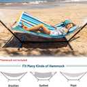 SUPERJARE 12 FT Hammock Stand Only, 450 lbs Capacity Heavy Duty Steel Hammock Stand, Portable Carrying Bag, 2 Person, Rust-Resistant Finish, Perfect for Patio, Camping, Indoor, Outdoor - Black