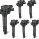 Set of 6 Ignition Coil Pack 3.5L 3.7L Compatible with Ford Edge Explorer F-150 Flex Fusion Mustang Taurus Transit-150 250 350, Lincoln MKT MKX MKZ CX-9 Mercury Sable Replace DG520 UF553