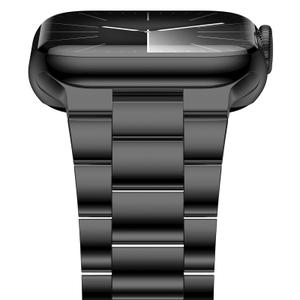 iiteeology Lightweight Stainless Steel Band Designed for Apple Watch Ultra 3 & Ultra 2, Series 1-11, 46mm, 45mm, 44mm, 42mm, Replacement iWatch Bands for Men & Women,Black