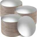 Generic [20/40/100pcs] 8 in White Cakeboard Round,Disposable Cake Circle Base Boards Cake Cardboard Pizza Plate Platter (20PCS Silvery), PAN20180020015